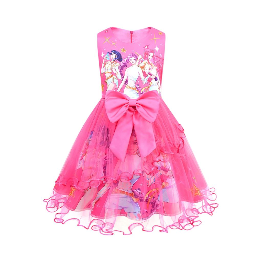 Girls' Tulle Bow Dress - Large Butterfly Mesh Gown