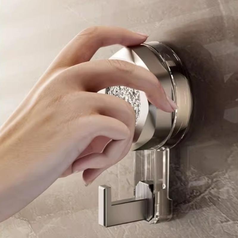 Household Hooks No Punching Strong Load-bearing Bathroom Rotating Suction Cup Hook Vacuum Seamless Kitchen Door Wall