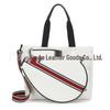 Canvas Striped Tennis Tote: Fashionable Ladies' Crossbody Handbag & Beach Sports Bag
