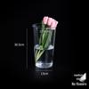 Secchiello Acrilico Risveglio di Fiori: Vaso quadrato grande trasparente per fiori freschi e composizioni