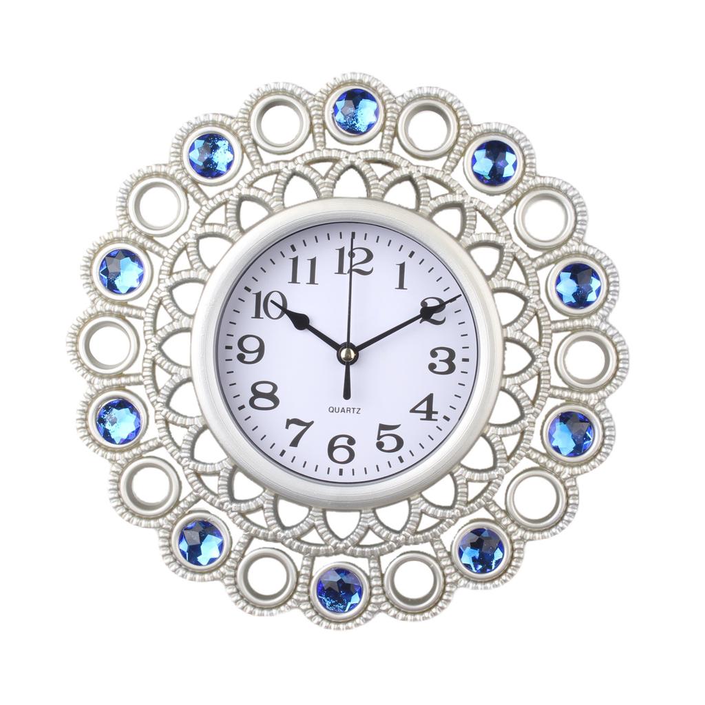 Decorative Wall Clock Corridor Aisle Clock Vertical Version Modern Simple Porcelain Inlaid with Diamond Crystal Porcelain Inlaid with Diamond Clock