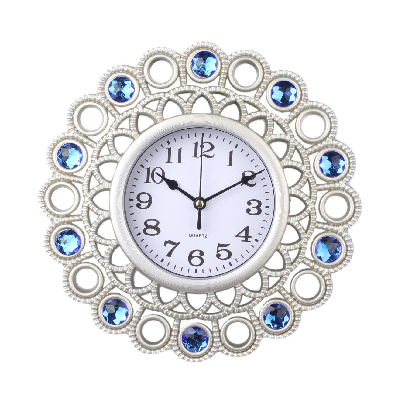 

Decorative Wall Clock Corridor Aisle Clock Vertical Version Modern Simple Porcelain Inlaid with Diamond Crystal Porcelain Inlaid with Diamond Clock