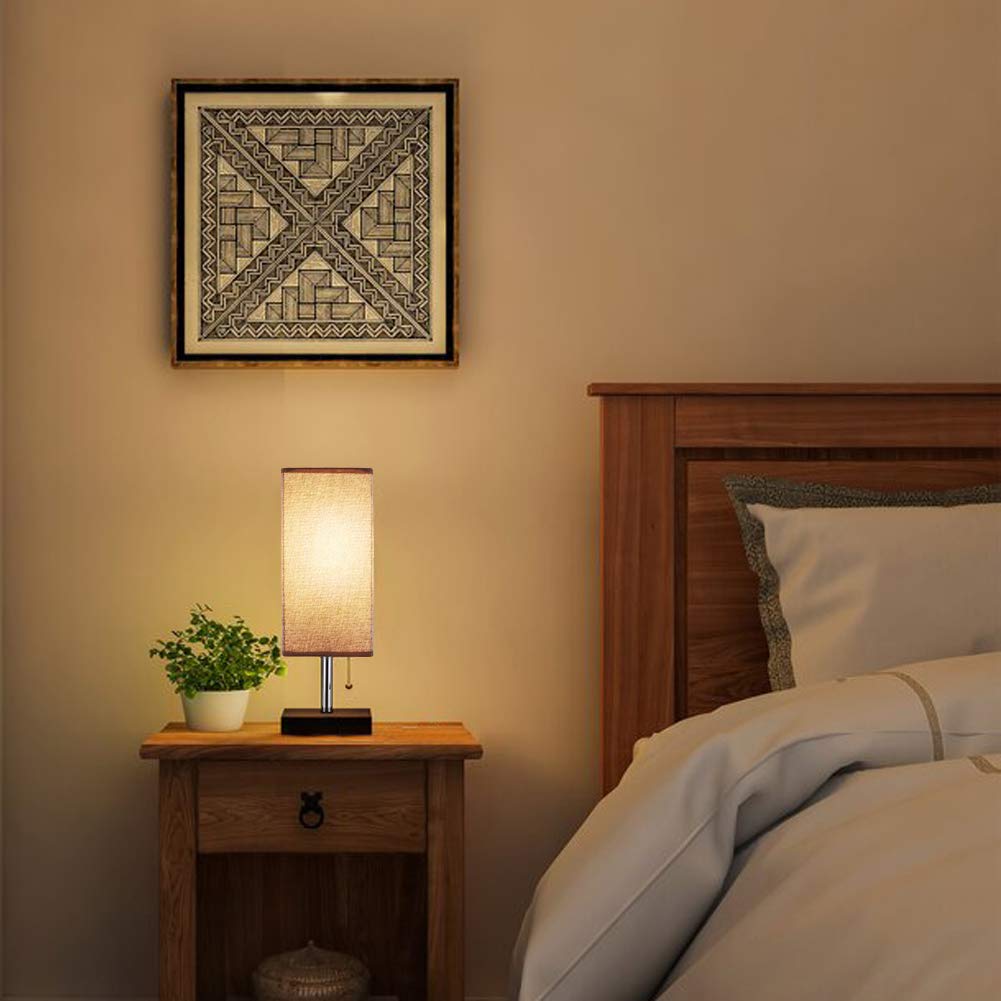 This Stylish, Japanese-style LED Desk Lamp Features a Zipper Switch for Indirect Lighting, Creating a Relaxing Atmosphere In the Living Room,