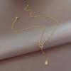 Fashionable Zircon Micro-Set Gourd Pendant Necklace Elegant And Versatile Light Luxury Jewelry