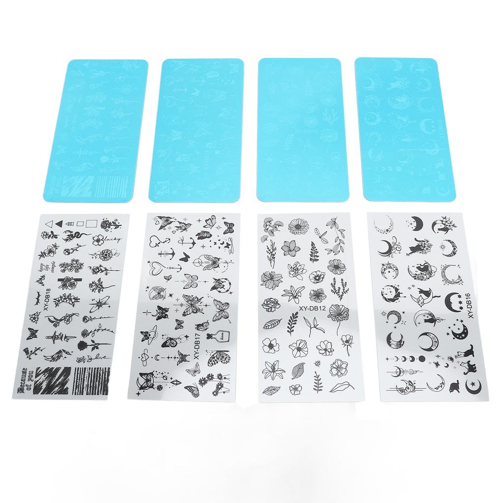 Nail Art Printed Steel Plate Multi Trend Irregular Nail Stamp Template Kit for Manicure Printing
