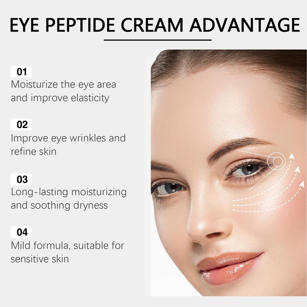 Peptide Lifting Eye Gel Fade Fine Line Brighten Dark Circles Anti Puffiness Eye Bag Remover Firming Moisturizing Eye Care Cream