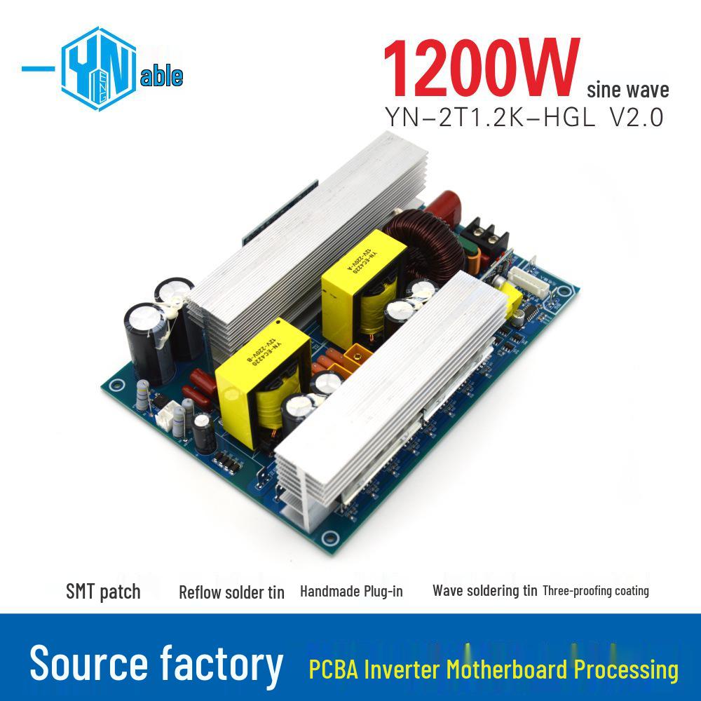 1200W Pure Sine Wave Inverter Mainboard 12V/24V To 220V Energy Storage PCBA Power Supply