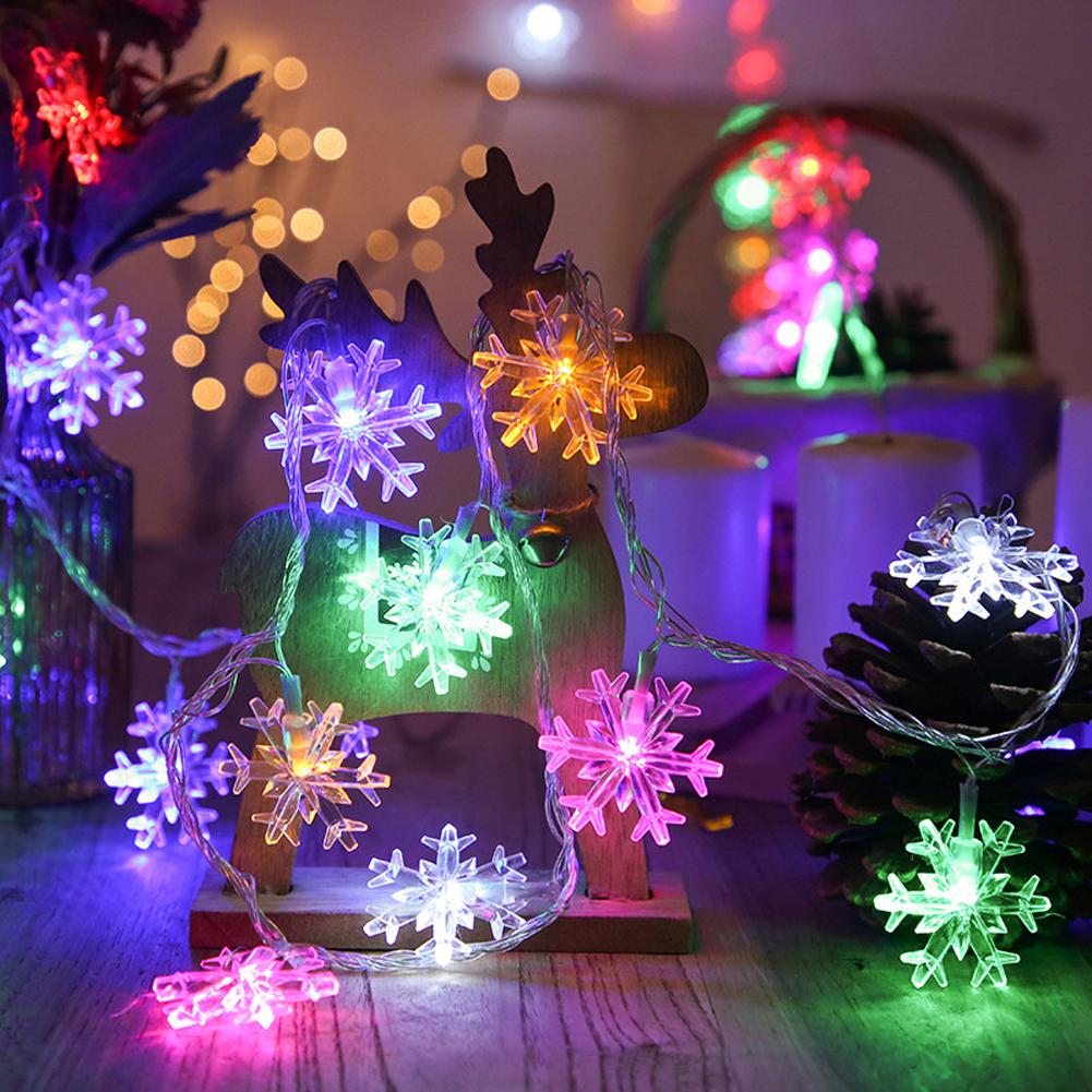 

1PC Snowflake String Lights, USB Christmas Snowflaker String Lights DIY Garland String Lights for Xmas Patio Bedroom Party Decor разноцветный