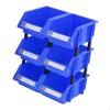 6 Pieces Hardware Storage Organizer Stackable Bin Container with Pillars Garage