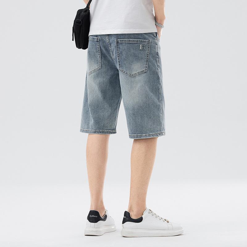 All-matched Five-point Pants Summer New Style Men's Japanese Loose 5-point Pants Shorts Denim Medium Pants