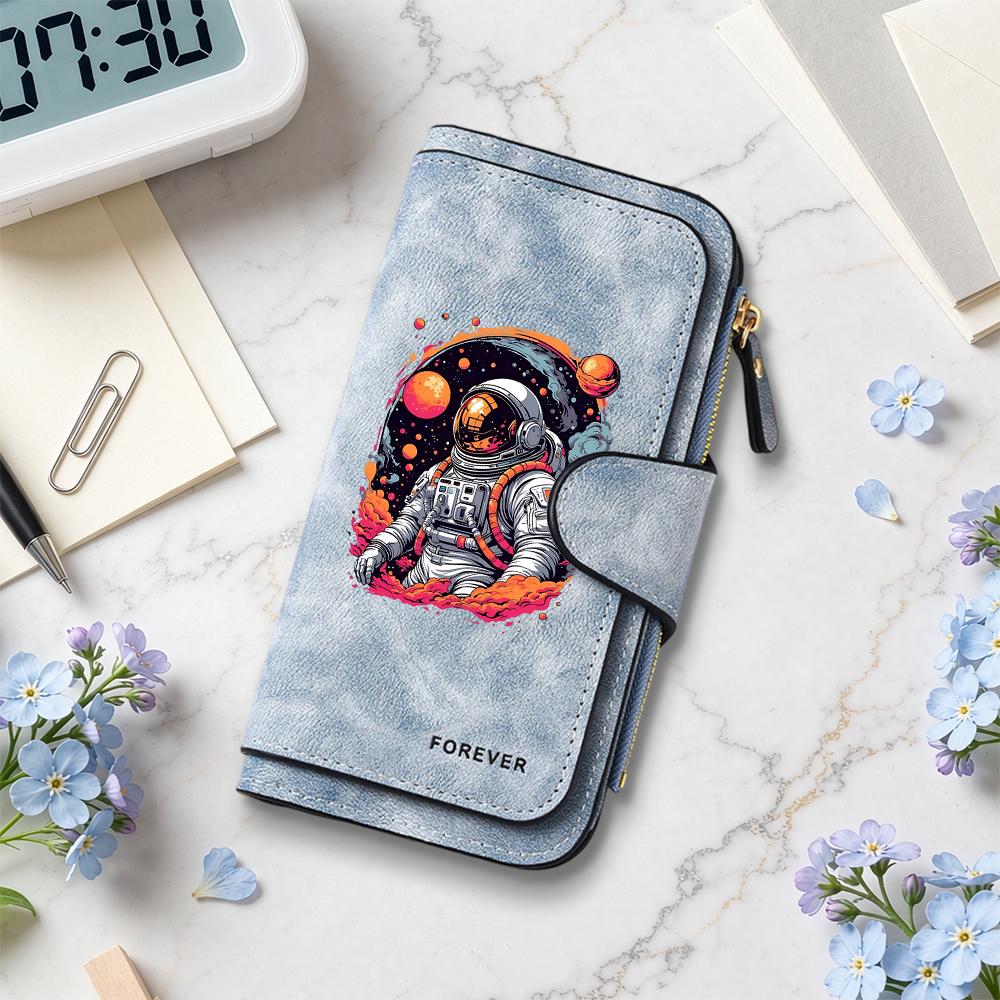 Astronaut Print Forever Fashion Long Wallet Casual Multi Card Holder