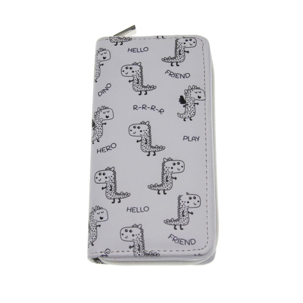 New cartoon little dinosaur series long zipper wallet, wallet