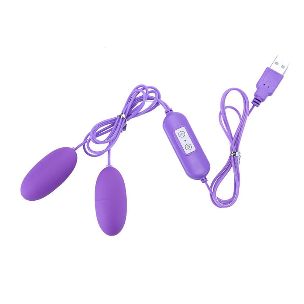USB Power Jump 2 Egg Vibrator G-spot Multi Massage Stick Double Masturbation Clitoris Remote Control AV Orgasm Squirt Sex Toys