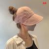Foldable Wide Brim Ponytail Sun Hat Drawstring Adjustable Cap For Women Beach Hat Summer Quick-Dry Visor Fisherman Cap