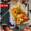 2D Flat - 2D Flat Thanksgiving Pumpkin Sunflower Flower Garden Flag_1-28X40 Inch Outdoor Garden Flag Double-Sided Home Decoration Courtyard Decoration