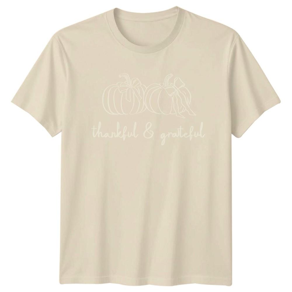 Thankful Grateful Unisexs TShirt Fall Harvest Thanksgiving Gift For Her
