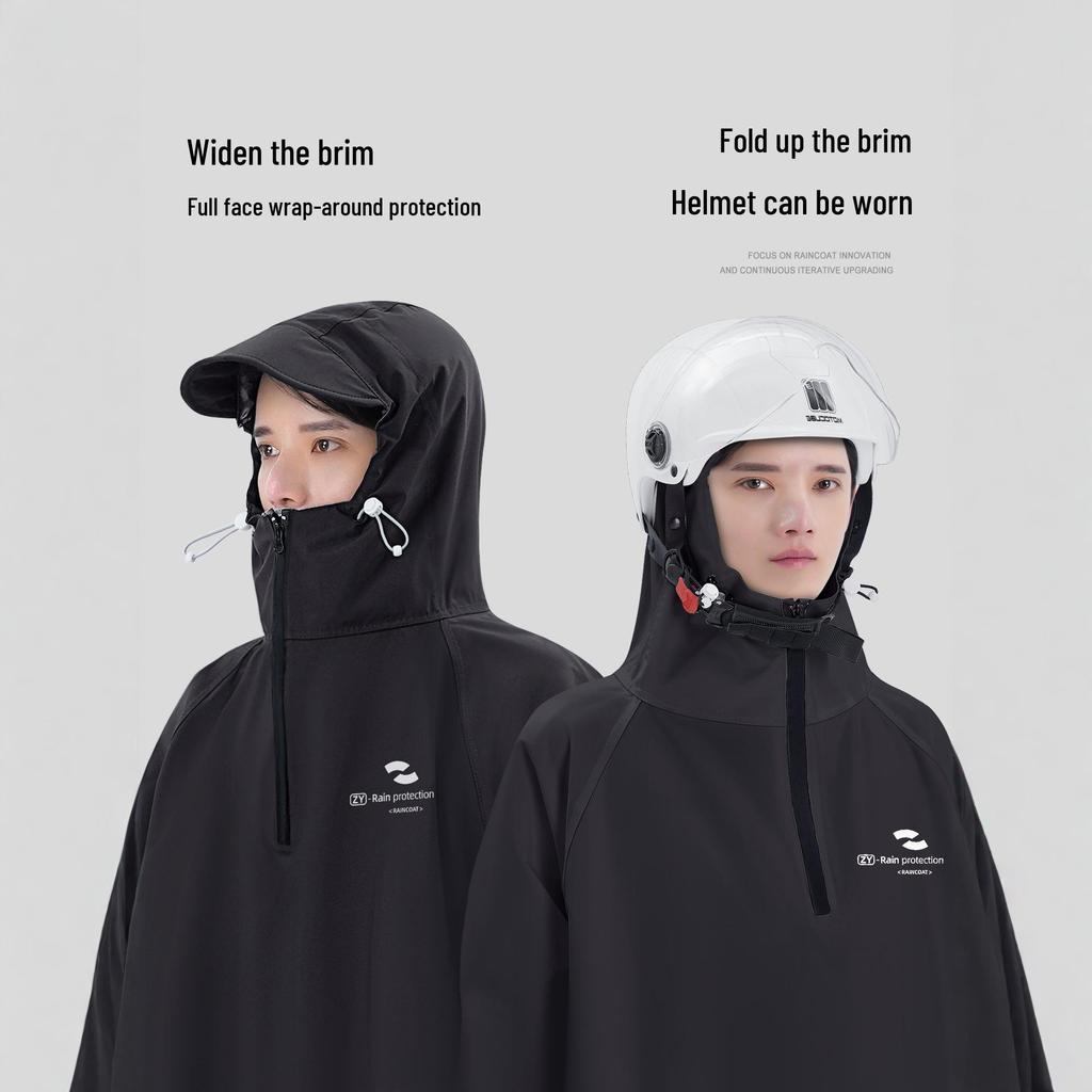Thickened Waterproof Electric Car Raincoat: Full-Body One-Piece Poncho for Men, Storm-Proof and Enlarged for Adults