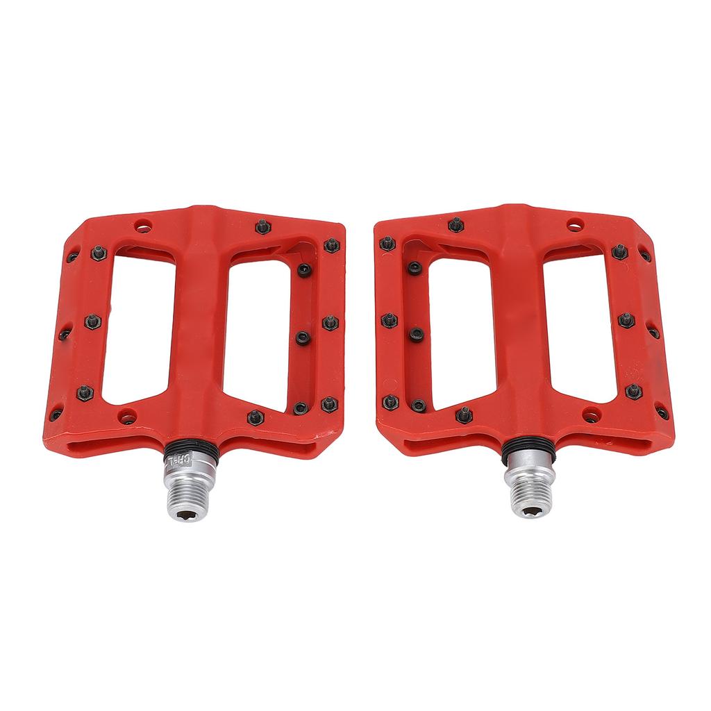 2Pcs Bike Pedals Double Sided Anti Slip Nails Lightweight Nylon High Speed Bearing Cycle Pedal Set