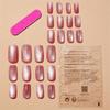 24 Pieces Press on Nails Artificial Nails Cat Eye False Nails for Nail Art Decor