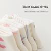 5/3Pairs Sweet Kids Girls Socks bow ties Selected Combed Cotton Solid Breathable Comfortable Mid-calf Children's Socks For Girls