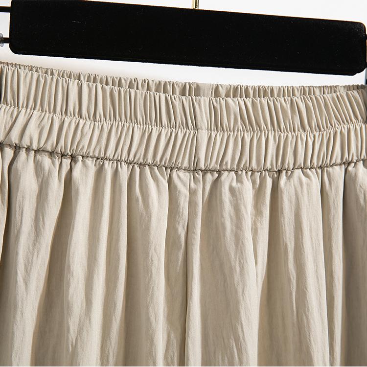 DIMANAF 2025 Spring Summer Plus Size High Waist New Skirts Women Clothing Fashion Loose Pleated Skirt Vintage