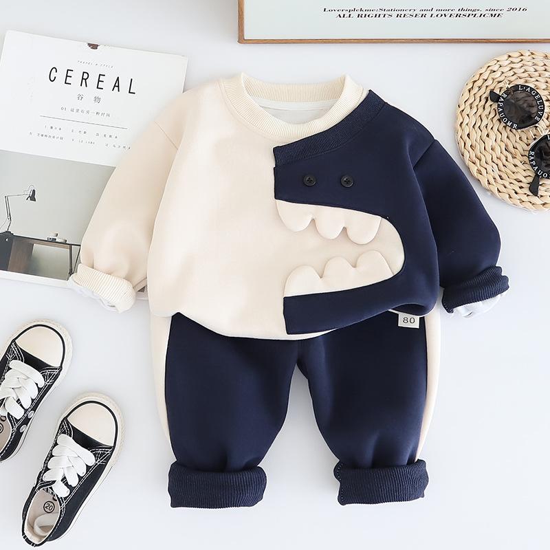 Jungen Set Herbst Baby Kinderkleidung Koreanischer Rundhals Lässiger Stil Niedlich Jungen und Mädchen Frühling und Herbst Zweiteiliges Set