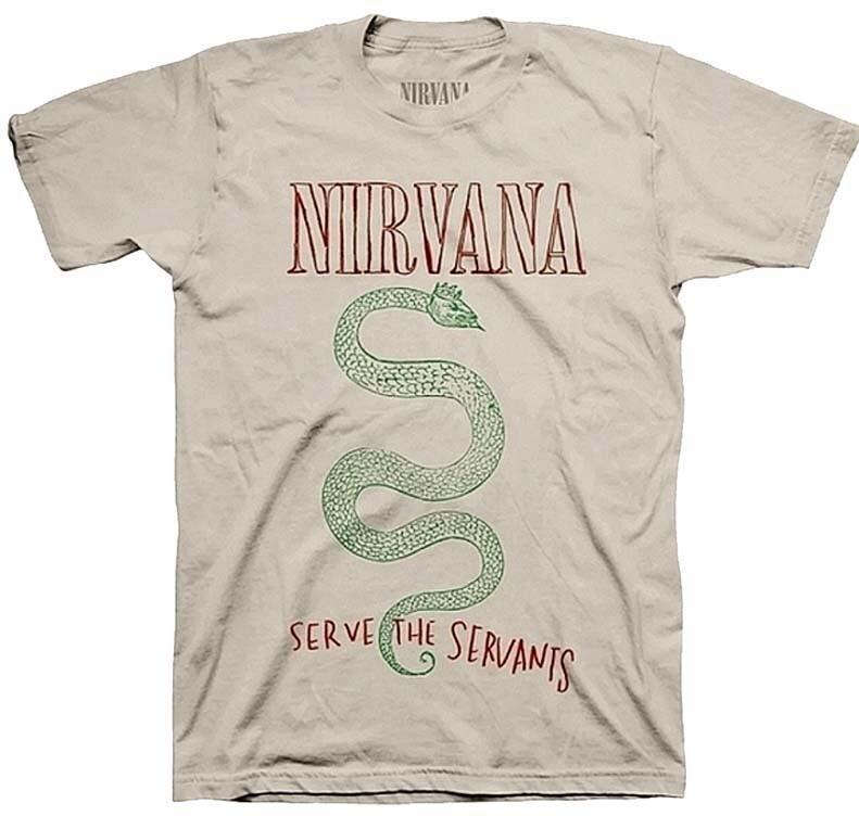 New Authentic Nirvana Serve The Servants Kurt Cobain Grunge Band Ivory TShirt Unisex T-Shirt XXL