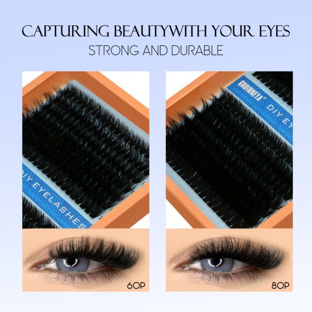Natural Look 3D Faux Mink Lash Wispy Style DIY Lash Extension Kit  Makeup Enhancement