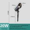 Waterproof Outdoor Tree Spotlight with Garden Ground Plug, Lawn Floodlight for Courtyard Landscapes