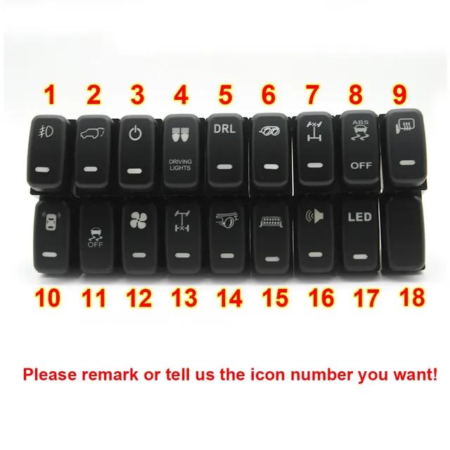 1Pc For Mitsubishi Pajero V73 V93 Lancer Outlander ASX L200 RED LED Key Switch Fog Light Daytime Running Light DRL Switch Button