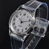 Girl Good Strap Transparent Round Analog PVC Fashion Quartz Wrist Watch Stainless Steel Watches