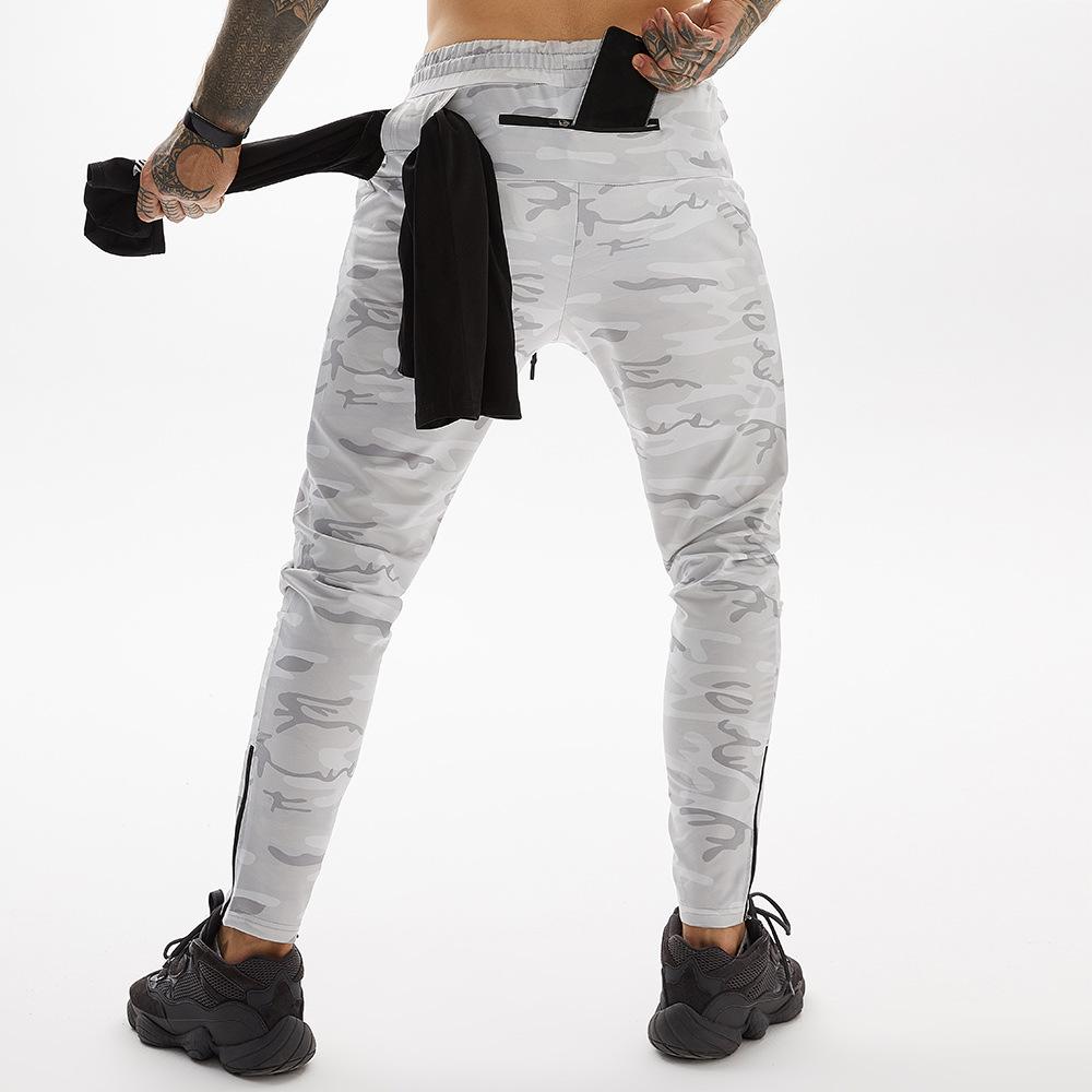 Sports Trousers Drawstring Hem Zipper 