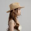 Spring and Summer New Fashion Casual Woven Belt Decorative Hand-woven Raffia Wide-brimmed Jazz Hat Outdoor Sunshade Straw Hat