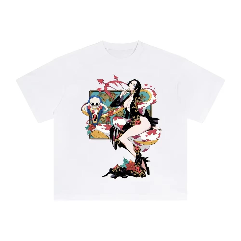 

One Piece Nico Robin Unisex Tshirt 2026 Summer New Anime Print American Hiphop Flower Casual Parentchild Short Sleeved Top S