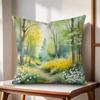 Summer forest Cushion Cover Natural Linen Organic Fabric DoubleSided Printing Couch Pillow Covers Home Decor