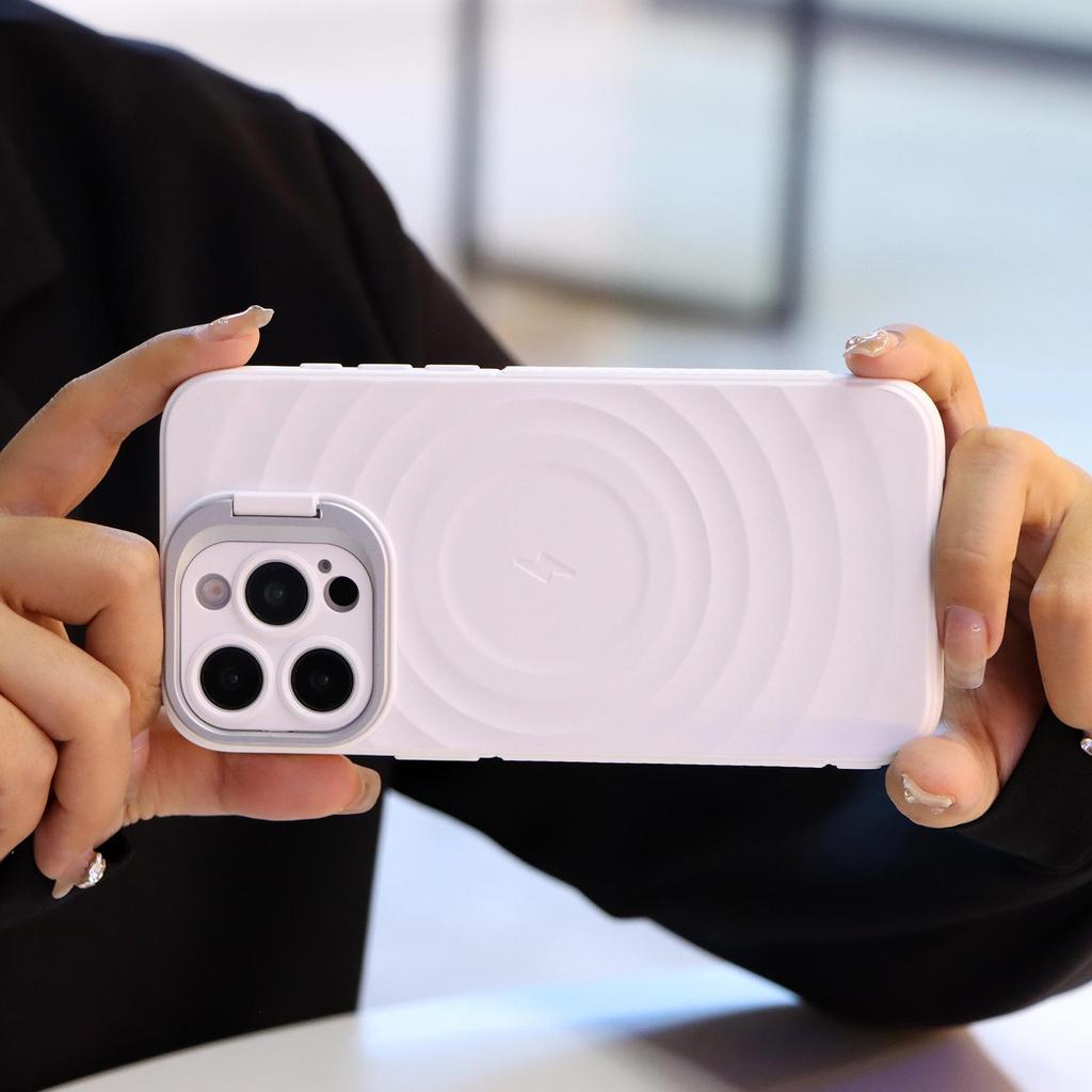 iPhone 17 Pro Max Case: Wave Pattern Anti-Drop, Lens Cover, Invisible Stand