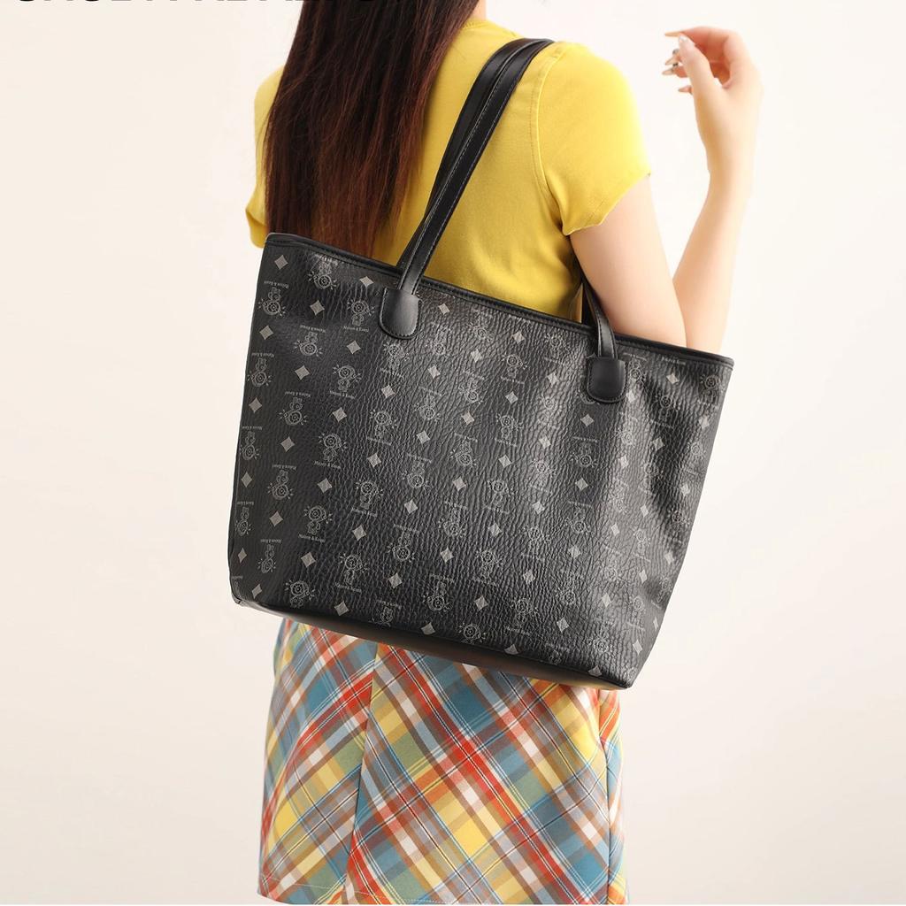 Commuting Monogram Tote Bag, Work Handbag, Fashionable and Versatile, Large-capacity Single-shoulder Underarm Bag