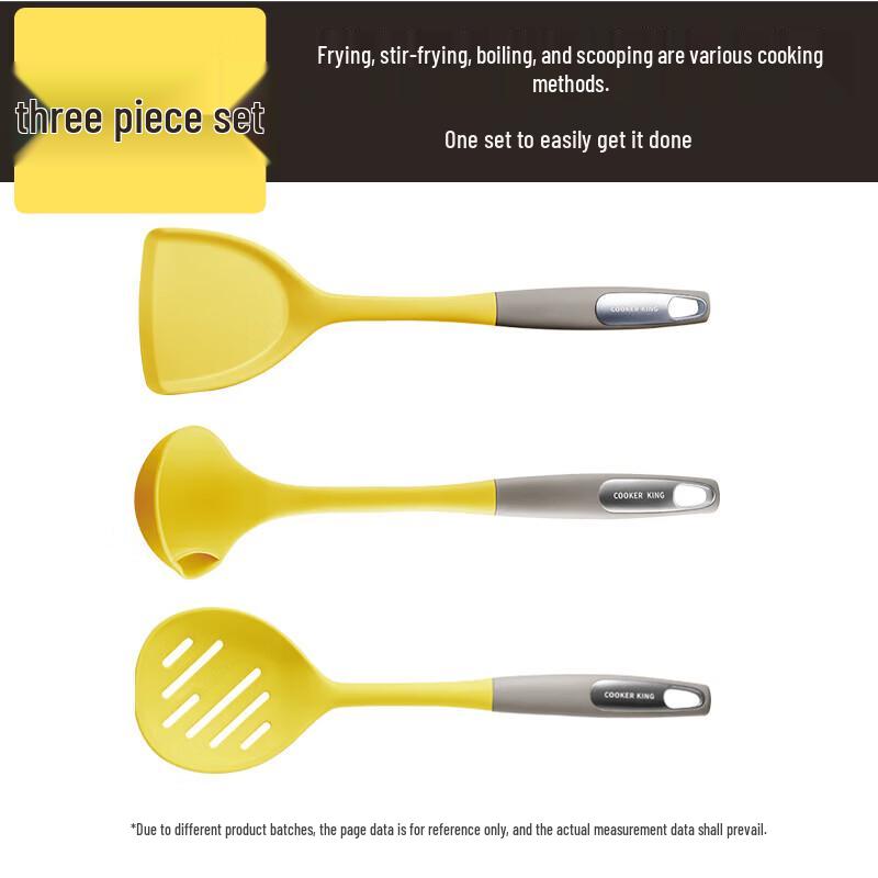 COOKER KING Antibacterial Silicone Spatula & Ladle Set