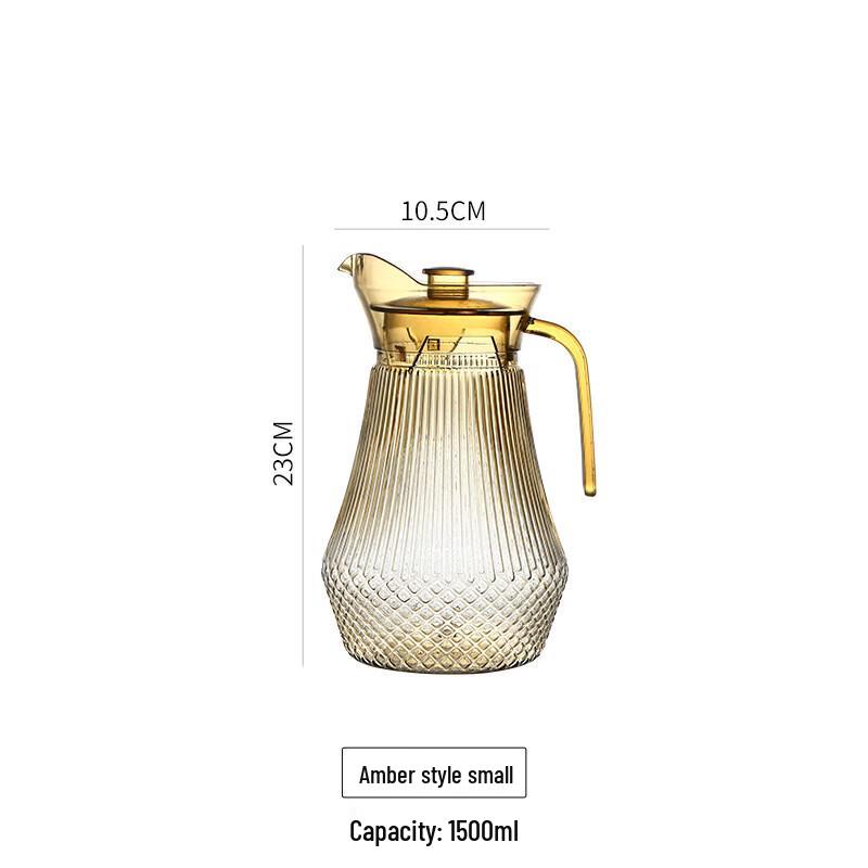 

ZISIZ 1.5L Amber Diamond Acrylic Duckbill Pitcher - Set of 2