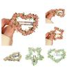 Hairpin Crocheted Pink Flower Decor Star Heart Design Firm Non-Slip Clip Bangs Side Hair Clip Party Hair Accessories