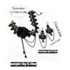 Vintage Lace Gothic Necklace Earring Set Women - Handmade Retro Floral Geometric Pendant Jewelry Accessories