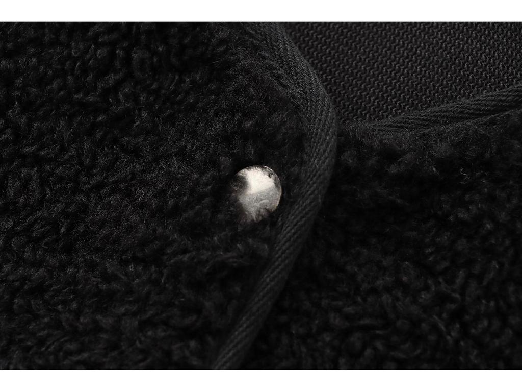 Women's Autumn Plush Teddy Fleece Jacket - European & American Style, Round Neck, Casual, Solid Color.