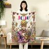 1PC Jojos Bizarre Adventure Patterned Flannel Blanket Suitable For All Seasons For Home Decor Warmth And Comfort Gifts Holiday Present