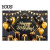 Birthday Celebration Banner Happy Backdrop, Party Photo Background Cloth for Celebration, Decorative Bunting Flag Decor Kids Women, Supplies