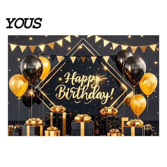 Birthday Celebration Banner Happy Backdrop, Party Photo Background Cloth for Celebration, Decorative Bunting Flag Decor Kids Women, Supplies