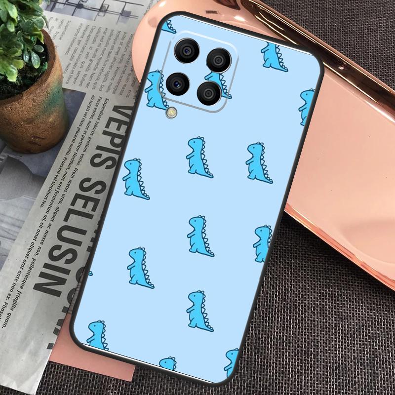 Cartoon Dinosaur Case For Samsung Galaxy M15 M55 M13 M23 M33 M53 M31 M51 M14 M34 M54 M20 M30s M12 M32 M52
