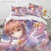 Cardcaptor Sakurar Bedding Set 3D Printed Suitable For Bedroom Duvet Cover Set With Pillowcases Kids Home Textile