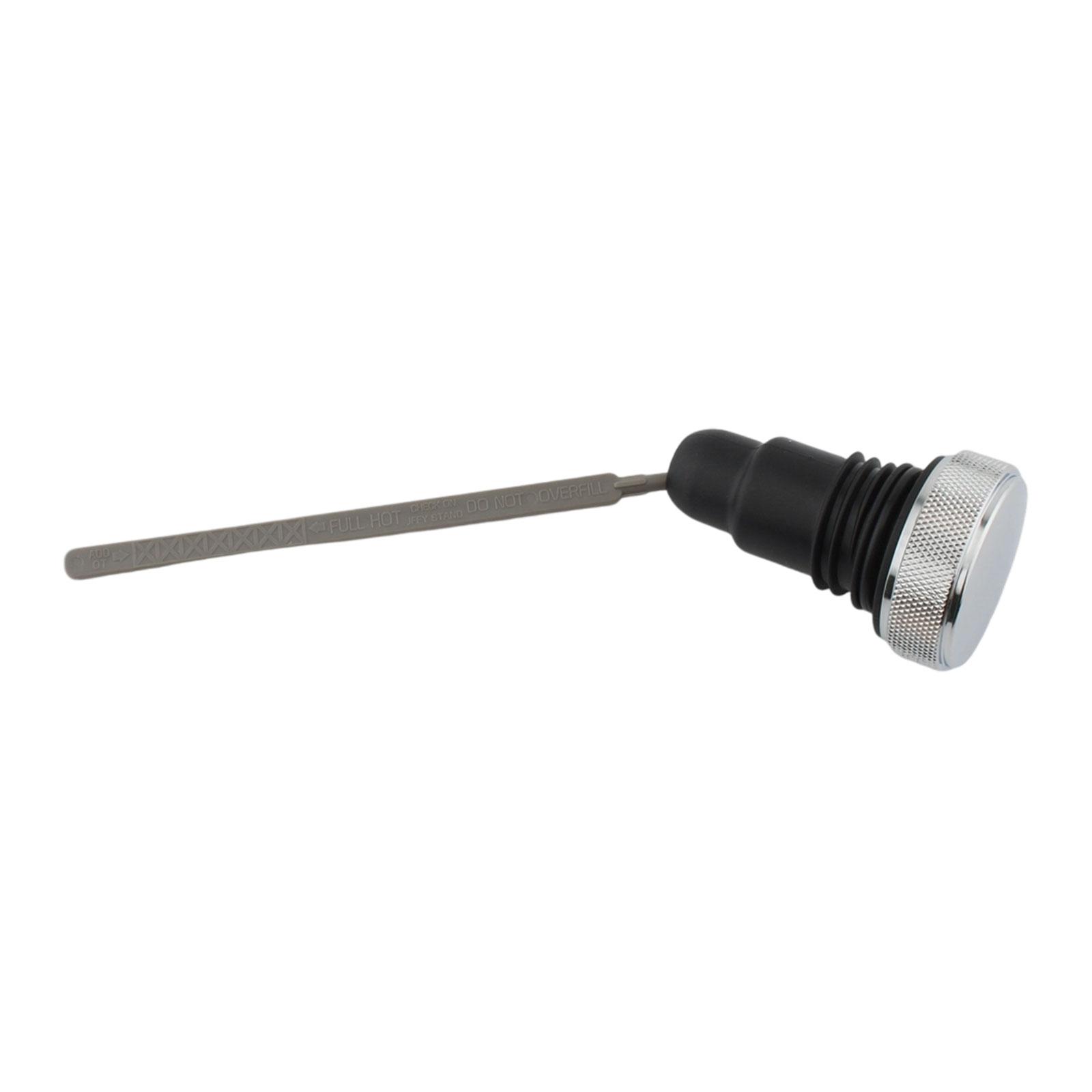 Precision Motorcycle Oil Tank Dipstick Oil Fill Plug Vehicle Accessory for Harley FXD Dyna 2006-2017 серебряный