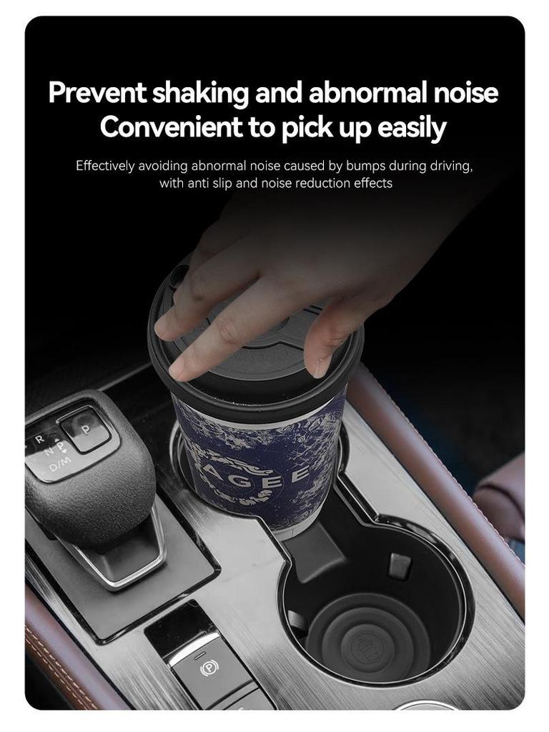 Fits 25 Models of X-TRAIL T33 Series: Central Control Cup Holder Shock Absorption Sleeve & Beverage Limit Storage Seat Limiter.