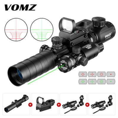 VOMZ 3-9X32 EG Taktische Optik Rot Grün Beleuchtet Holographische Reflex 4 Absehen Rot Grün Punkt 3In 1 Combo Jagd Zielfernrohr